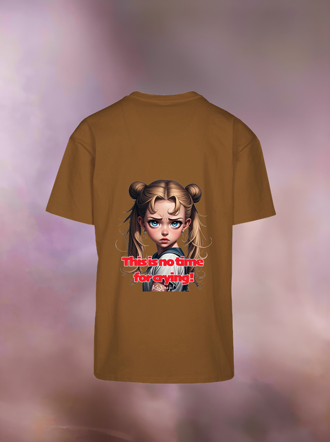 "THIS IS NO TIME FOR CRYING" Heavy Oversize T-Shirt