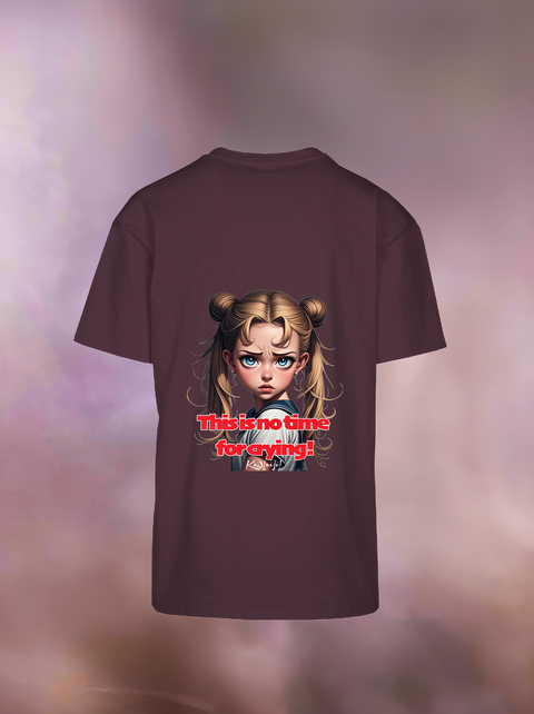 "THIS IS NO TIME FOR CRYING" Heavy Oversize T-Shirt