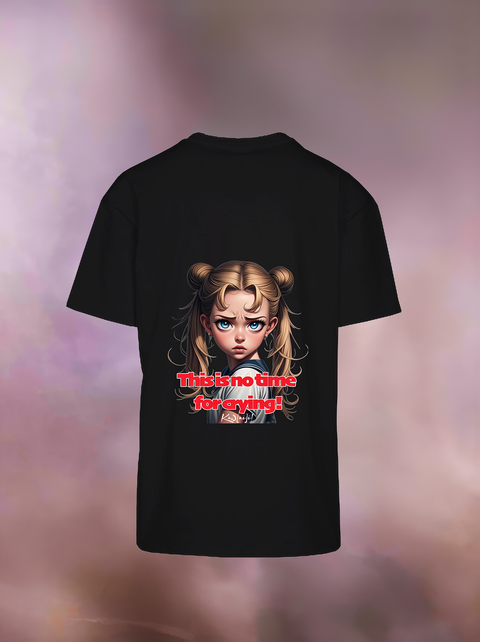 "THIS IS NO TIME FOR CRYING" Heavy Oversize T-Shirt