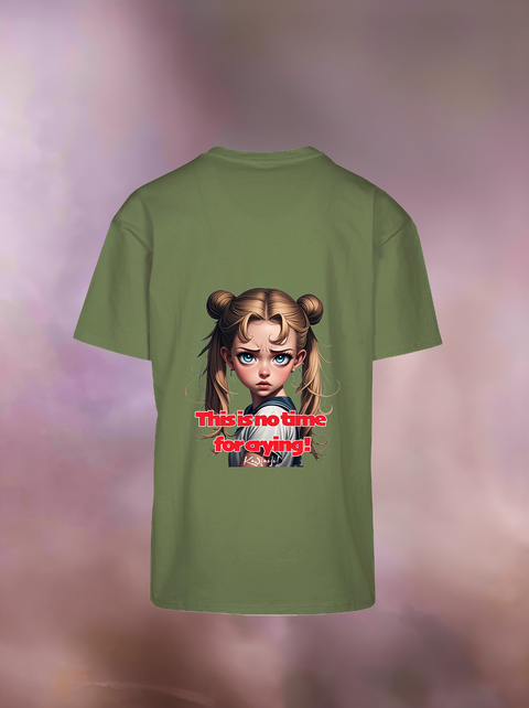 "THIS IS NO TIME FOR CRYING" Heavy Oversize T-Shirt