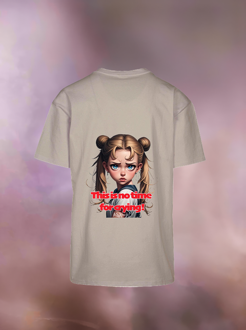 "THIS IS NO TIME FOR CRYING" Heavy Oversize T-Shirt