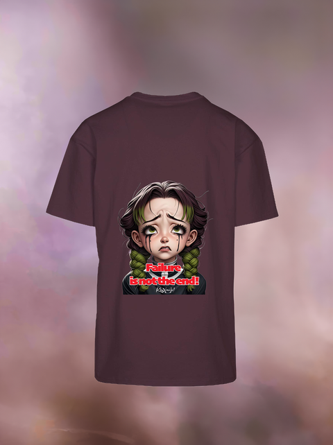 "FAILURE IS NOT THE END" Heavy Oversize T-Shirt