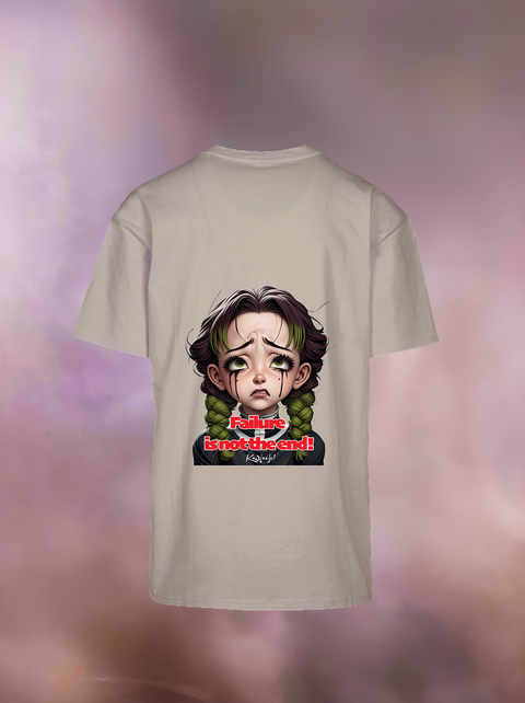 "FAILURE IS NOT THE END" Heavy Oversize T-Shirt
