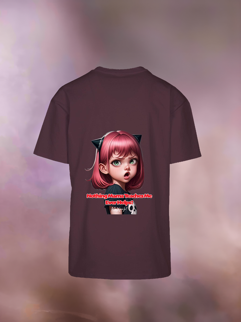 "NOTHING MAMA TEACHES ME" Heavy Oversize T-Shirt