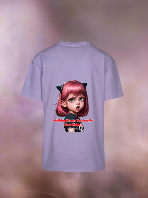 "NOTHING MAMA TEACHES ME" Heavy Oversize T-Shirt