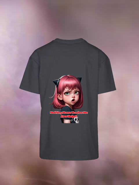 "NOTHING MAMA TEACHES ME" Heavy Oversize T-Shirt