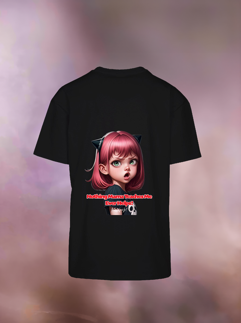 "NOTHING MAMA TEACHES ME" Heavy Oversize T-Shirt
