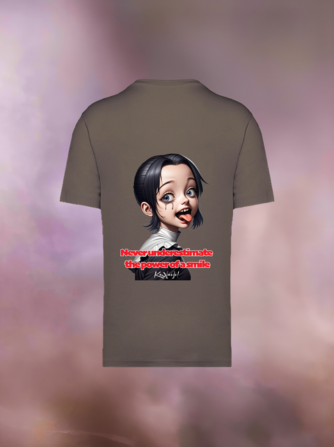 "THE POWER OF A SMILE" Organic Oversize T-Shirt