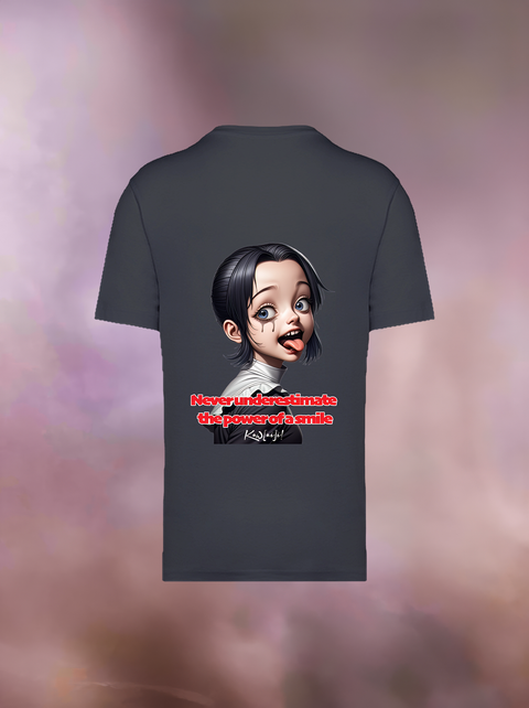 "THE POWER OF A SMILE" Organic Oversize T-Shirt