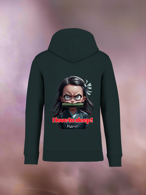 "I LOVE TO SLEEP" Organic Hoodie