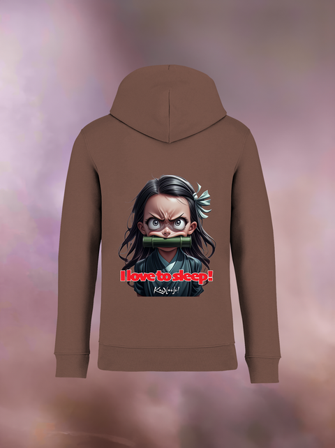 "I LOVE TO SLEEP" Organic Hoodie