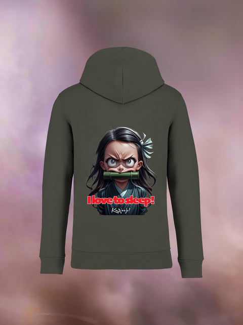 "I LOVE TO SLEEP" Organic Hoodie