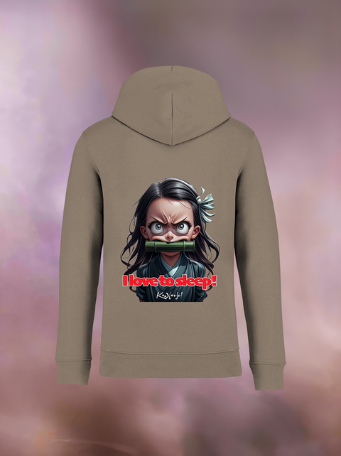 "I LOVE TO SLEEP" Organic Hoodie
