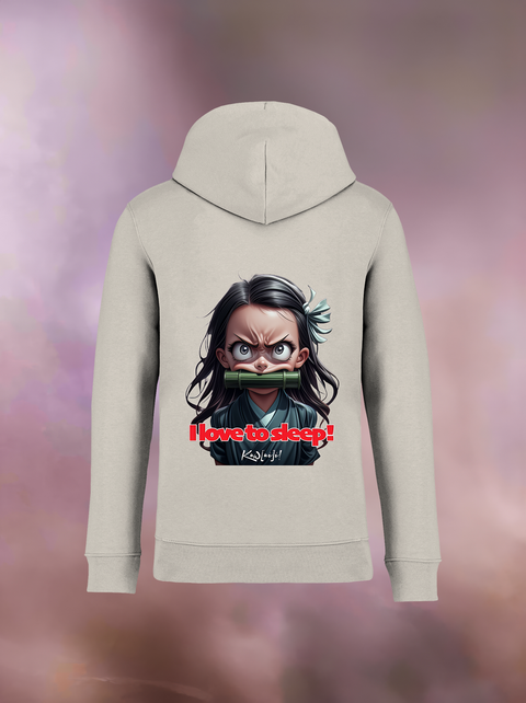 "I LOVE TO SLEEP" Organic Hoodie
