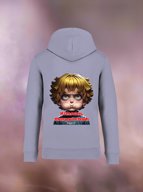 "IF I'M SCUM YOU'RE TRASH" Organic Hoodie