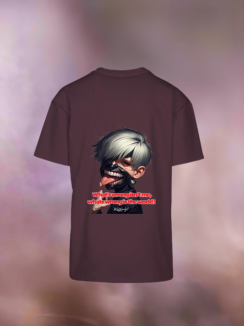 "WHAT'S WRONG IS THE WORLD" Heavy Oversize T-Shirt
