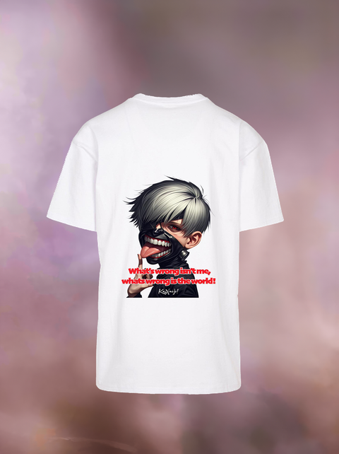 "WHAT'S WRONG IS THE WORLD" Heavy Oversize T-Shirt